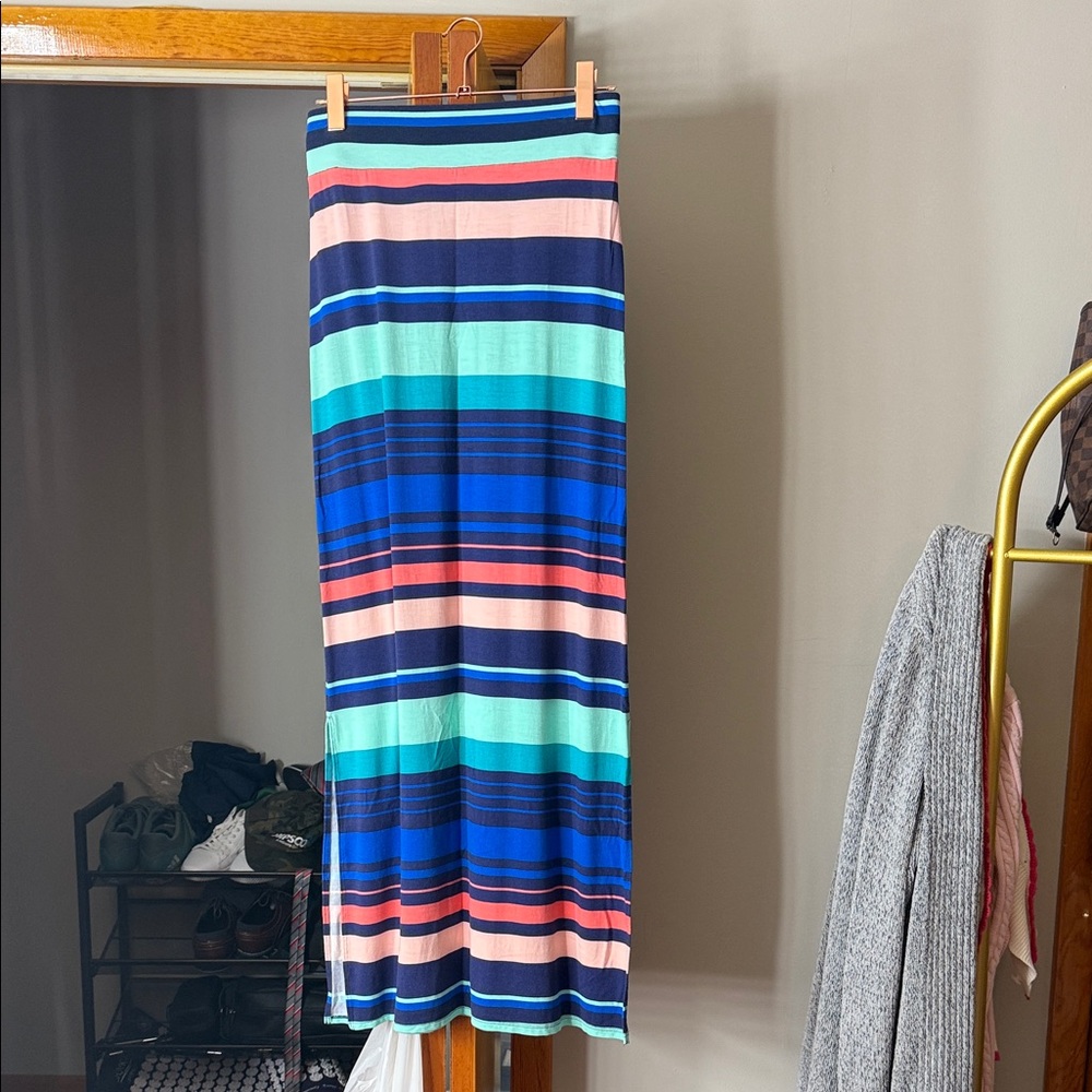 a.n.a Multicolor Striped Pencil Skirt